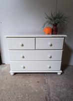 Mooie vintage lage grenen ladenkast  wit, Ophalen, 50 tot 100 cm, Zo goed als nieuw, Minder dan 100 cm