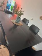 Zwarte eettafel, Ophalen, Zo goed als nieuw, 4 tot 6 stoelen