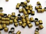 4096/ partij van 1400 bronzen tube knijpkralen, Hobby en Vrije tijd, Kralen en Sieraden maken, Ophalen of Verzenden, Nieuw, Kraal