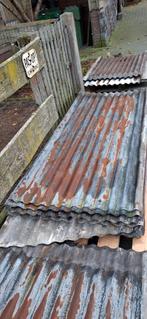 Oude Metalen Golfplaten Industriële Vintage Golfplaten, Doe-het-zelf en Verbouw, Dakpannen en Dakbedekking, Ophalen, Gebruikt