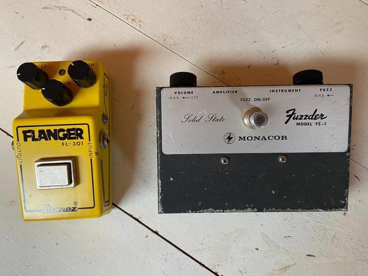 Vintage Fuzzder Monacor FS1 &  Ibanez Flanger F-301, Muziek en Instrumenten, Snaarinstrumenten | Overige, Gebruikt, Overige typen