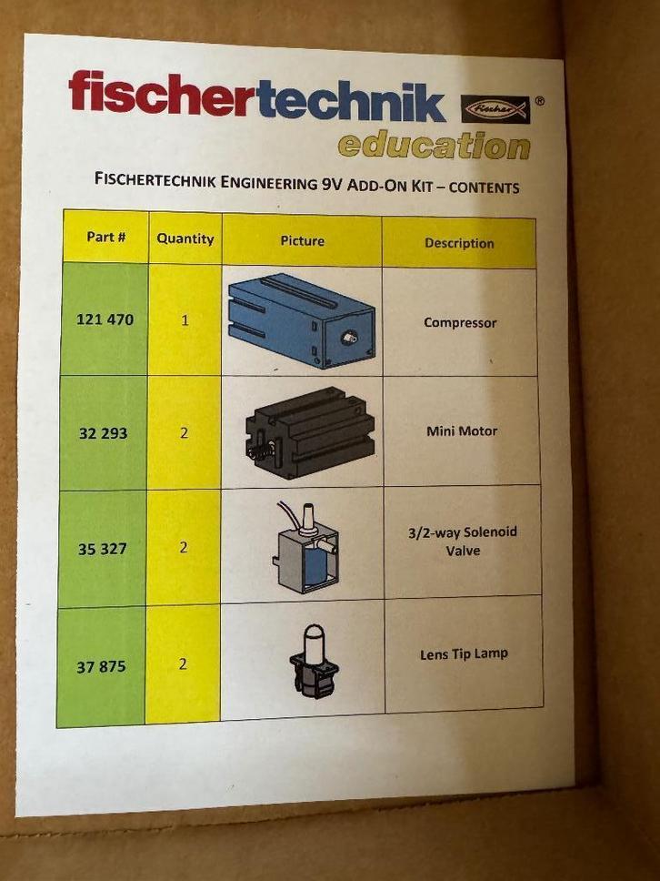 fischertechniek 9V add on kit.  nieuw ongeopend, Kinderen en Baby's, Speelgoed | Bouwstenen, Nieuw, Overige merken, Ophalen of Verzenden