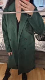 Wollen groene oversized jas met kraaltjes, Ophalen, Zara, Zo goed als nieuw, Maat 36 (S)