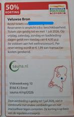 Veluwse Bron 50% kortingslink, Tickets en Kaartjes, Drie personen of meer, Cadeaubon, Spa of Sauna