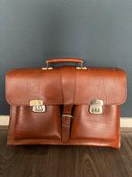 Vintage leren tas, Sieraden, Tassen en Uiterlijk, Tassen | Schooltassen, Ophalen, Gebruikt, Bruin, Aktetas of Boekentas