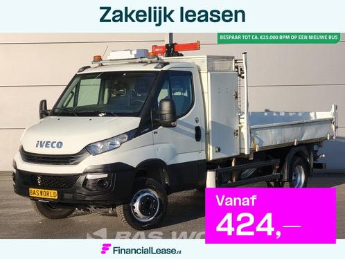 Iveco Daily 70C18 3.0L Open Laadbak 500KG Kraan Kraanwagen O, Auto's, Bestelauto's, Bedrijf, Lease, Financial lease, Airconditioning