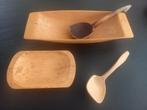 Oude Zweedse houten Almogen trog, bakje en lepels €10-€30, Antiek en Kunst, Ophalen of Verzenden