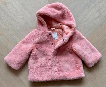 HEMA teddy / fluffy jasje roze maat 74 | babykleding meisje beschikbaar voor biedingen
