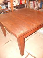 Eiken houten salontafel met opberglade 80 x 80 x 48 cm SPOED, Ophalen, Gebruikt, 50 tot 100 cm, 50 tot 100 cm