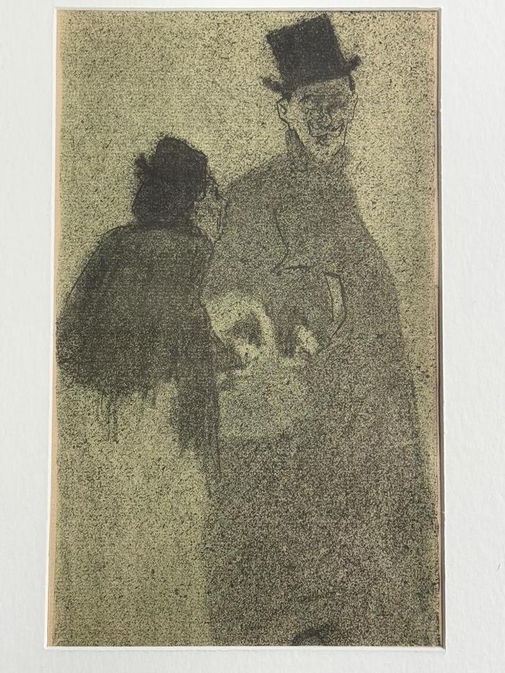 TOP - 120 jaar oud - 1901 – Arthur Michael – Dans le Rue, Antiek en Kunst, Kunst | Etsen en Gravures, Ophalen of Verzenden
