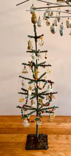 Antieke kerstslinger glas oude kerstbal versiering, Ophalen of Verzenden, Gebruikt