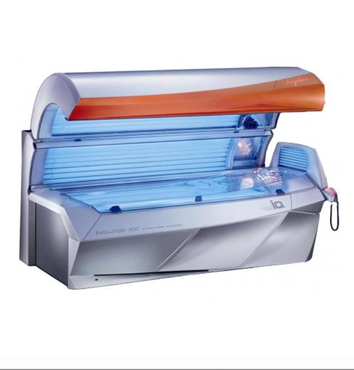 Ergoline Evolution 500 Occasion full options, Witgoed en Apparatuur, Zonnebanken en Gezichtsbruiners, Gebruikt, Zonnebank dubbelzijdig