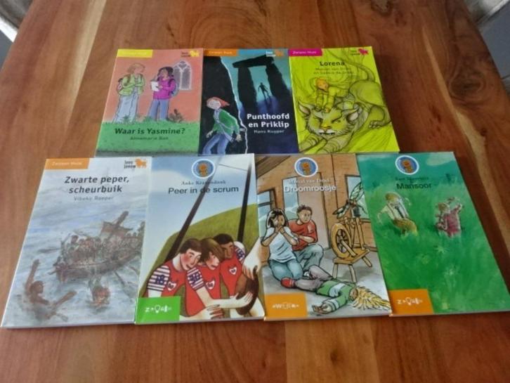 ZEVEN boeken uit serie De Leesleeuw / leeftijd 10+, Boeken, Kinderboeken | Jeugd | 10 tot 12 jaar, Zo goed als nieuw, Ophalen of Verzenden