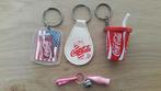 4 verschillende Coca-Cola sleutelhangers (4), Ophalen of Verzenden, Zo goed als nieuw, Merk
