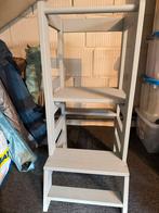 Houten Leertoren Montessori grijs voor Keukenhulp, Ophalen, Nieuw, Meegroeistoel