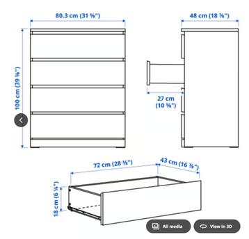 IKEA Drawers MALM - afbeelding 3