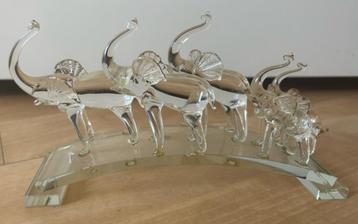 Mini Beeldje Olifanten van glas - Vintage beschikbaar voor biedingen