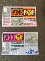 Pinkpop Toegangsbewijzen 1989 & 1990, Ophalen of Verzenden, Gebruikt