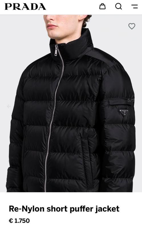 Prada Puffer Navy Jacket Size S-M 8,5/10 ( TNF / TNO / Patta, Kleding | Heren, Jassen | Winter, Gedragen, Maat 48/50 (M), Blauw