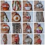 Oude antiek vintage kerstballen kralen astronaut mandje klok, Diversen, Kerst, N, Ophalen of Verzenden, N, N