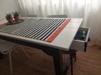 Eettafel hout wit zwart 2 lades 180x80, Huis en Inrichting, Tafels | Eettafels, Ophalen, Gebruikt, 50 tot 100 cm, Landelijk