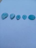 Larimar edelstenen 5 stuks, Sieraden, Tassen en Uiterlijk, Edelstenen, Ophalen of Verzenden, Gebruikt