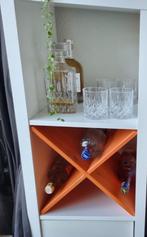 Oranje IKEA Kallax Wijnrek - inzetstuk met 4 vakken, Huis en Inrichting, Woonaccessoires | Wijnrekken, 5 tot 15 flessen, Ophalen of Verzenden
