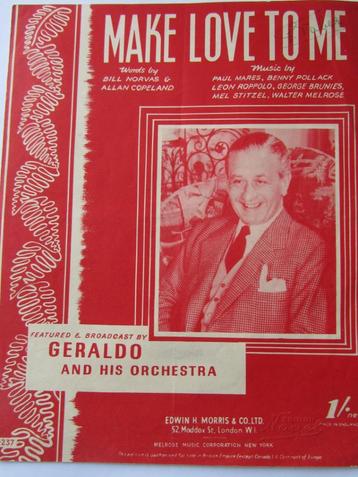MAKE LOVE TO ME ! **Oude Bladmuziek uit 1953** beschikbaar voor biedingen