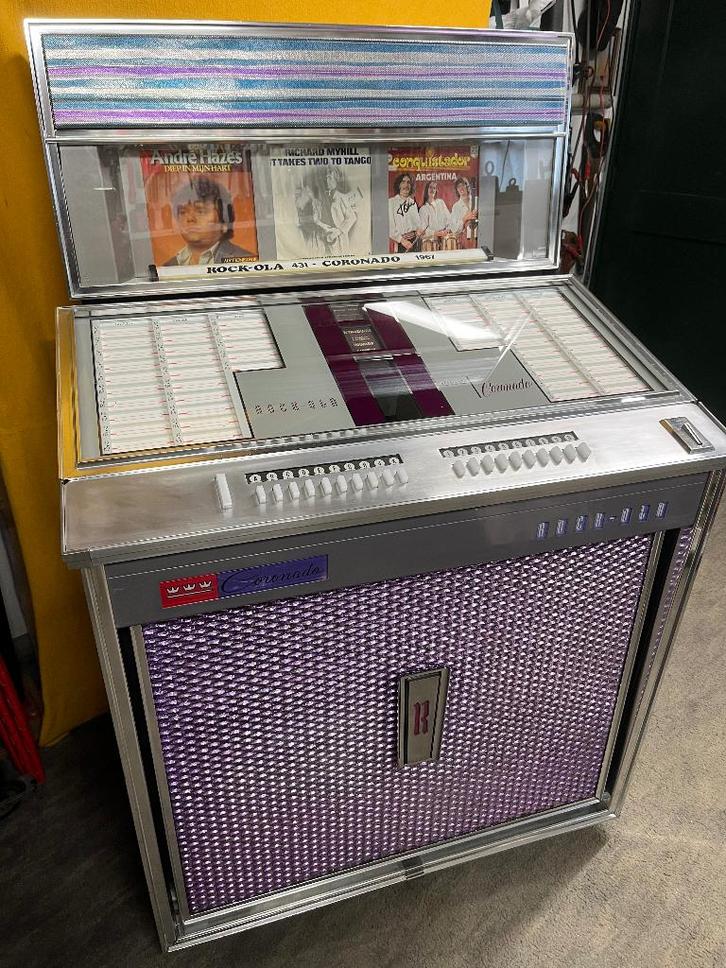 Rock Ola 431 Coronado, Verzamelen, Automaten | Jukeboxen, Zo goed als nieuw, Rock Ola, 1960 tot 1970, Met singles, Ophalen