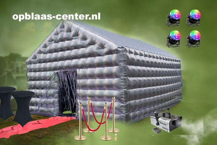 HUUR ZILVER Opblaasbare Nightclub Partytent, Tuin en Terras, Partytenten, Nieuw, Partytent, 2 meter of meer, Minder dan 5 meter