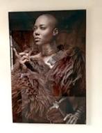 glasschilderij 80x120cm zgan, Ophalen, Zo goed als nieuw, Schilderij, 75 tot 100 cm