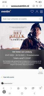 2 x 1e rangs kaartjes Het Geluk van Limburg, Twee personen
