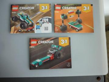 Lego Creator 31101 Monstertruck 3in 1 cpl +doos en 3 boekjes beschikbaar voor biedingen