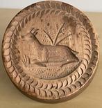 Antieke houten boterstempel houtsnijwerk geitje, Antiek en Kunst, Ophalen of Verzenden