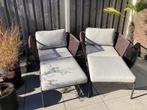 Lounge Tuinstoelen met voetenbank - 2 stuks -  Manifesto, Zo goed als nieuw, Loungeset, Hocker, Ophalen