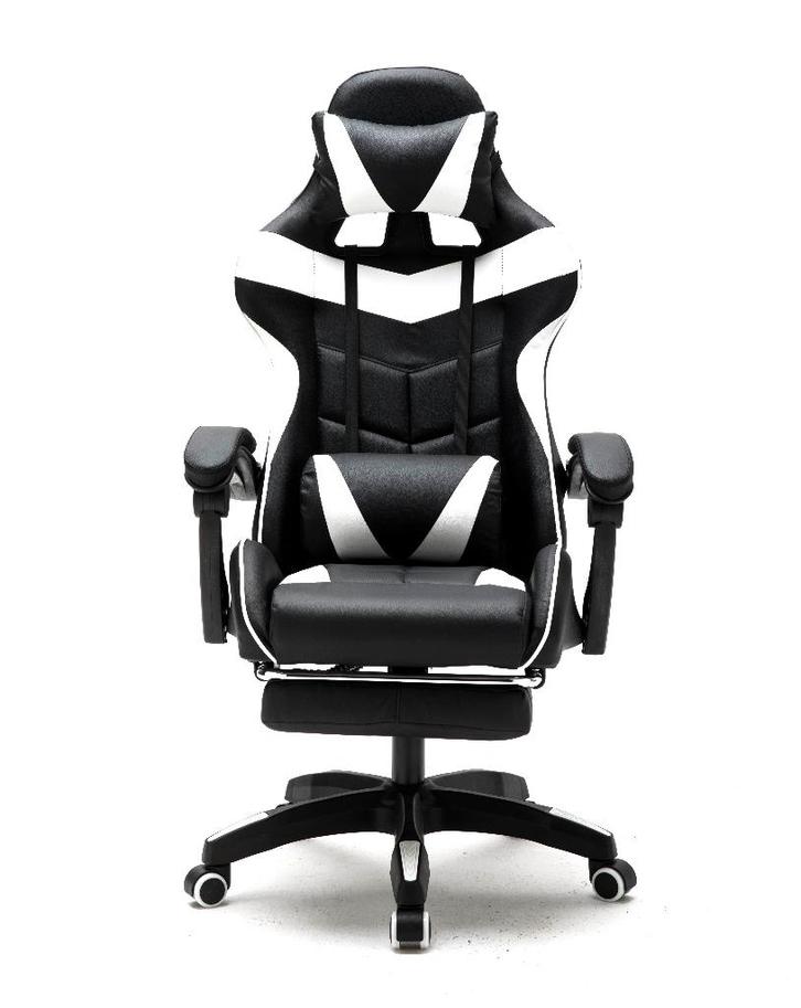 Gamestoel Cyclone met voetsteun - bureaustoel, Huis en Inrichting, Bureaustoelen, Nieuw, Bureaustoel, Zwart, Ergonomisch, Gaming bureaustoel