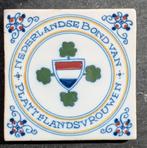 Keramisch tegeltje Nederlandse bond van Plattelandsvrouwen, Ophalen of Verzenden