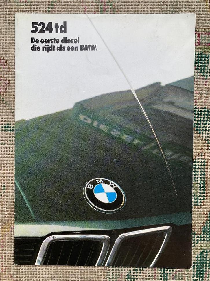 Nederlandse brochure folder BMW 524td E28 1984, Boeken, Auto's | Folders en Tijdschriften, Zo goed als nieuw, BMW, Ophalen of Verzenden
