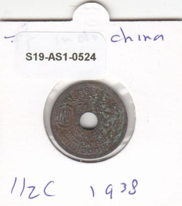 S19-AS1-0524 French Indo China 1/2 Cent 1938   KM20 FI/VF beschikbaar voor biedingen