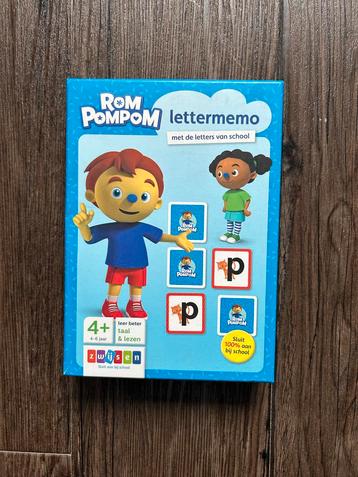 Rom Pom Pom Lettermemo - Leerzaam Spel 4-6 Jaar beschikbaar voor biedingen
