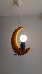 Hanglamp maan mannetje voor kinderkamer, Huis en Inrichting, Lampen | Hanglampen, Ophalen, Gebruikt, Hout, Minder dan 50 cm