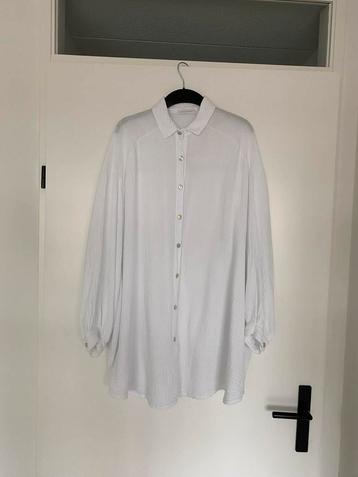BLOUSE  LANG WIT KATOEN beschikbaar voor biedingen