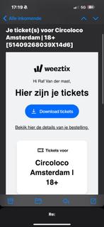 Ticket circoloco, Tickets en Kaartjes, Eén persoon