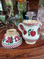 Mosse Pottery Ierland Brocante Kannetje & Schaaltje appel, Ophalen of Verzenden