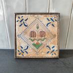 Delfts blauwe polychrome tegel, Antiek en Kunst, Ophalen of Verzenden