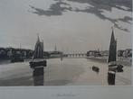 Zeer zeldzame aquatint Amsterdam met schepen John Carr 1807, Verzenden