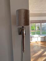 Elegante Wandlamp met Stoffen Kap, Ophalen, Zo goed als nieuw, Metaal
