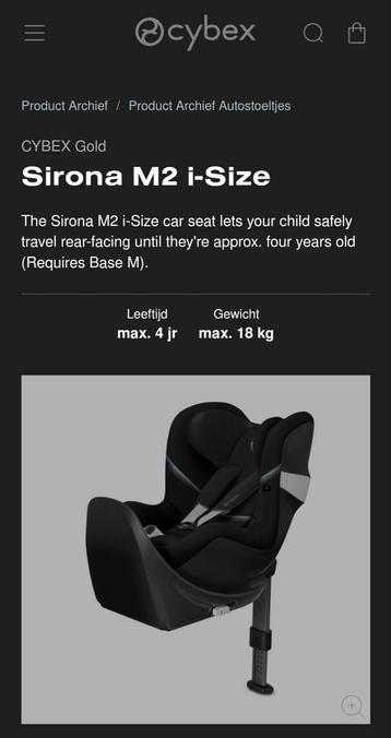 CYBEX Gold Sirona M2 i-Size Car Seat & Base M Isofix beschikbaar voor biedingen