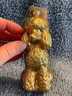 Kerst ornament Gouden glitter poedel, Ophalen of Verzenden, Nieuw