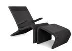 Loungestoel, Huis en Inrichting, Ophalen, Overige materialen, Modern Design, Zwart